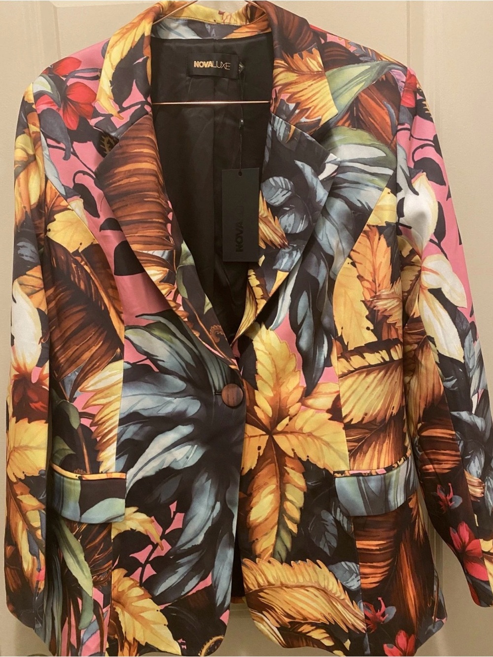 Fashion Nova Floral Tropical Suit Blazer and Pants Set